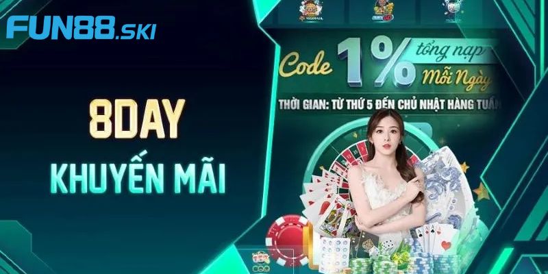 Khuyến mãi hấp dẫn dành cho hội viên 8DAY